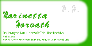marinetta horvath business card